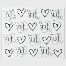 Svartvit tema på årsdagen av bröllop presentpapper