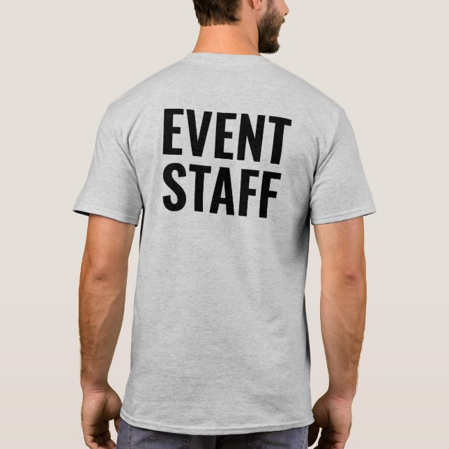 Svartvit text på framsidan och baksidan av persona t shirt (Baksida)