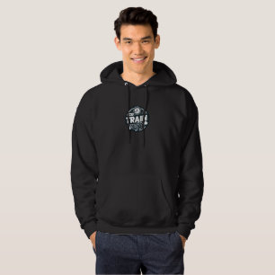 Svartvit tid till Tåg Hoodie Sweatshirt