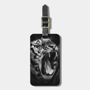 Svartvit tiger bagagebricka