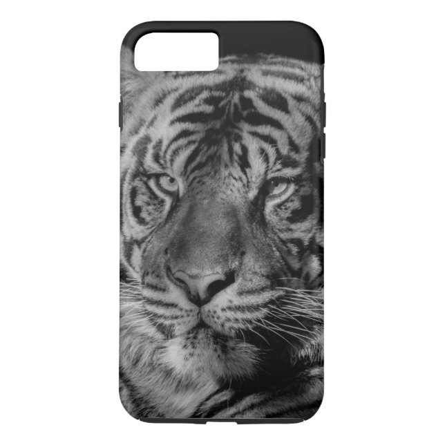 Svartvit tiger Case-Mate iPhone skal (Baksida)