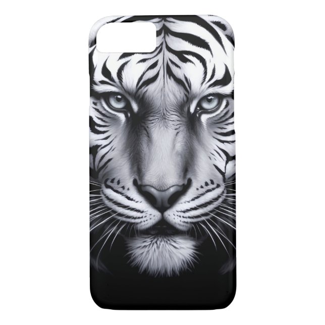 svartvit tiger Case-Mate iPhone skal (Baksida)