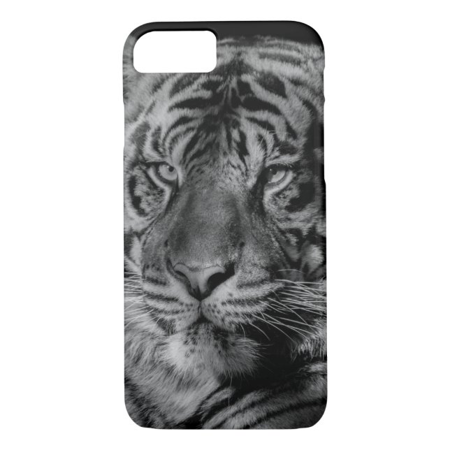 Svartvit tiger Case-Mate iPhone skal (Baksida)