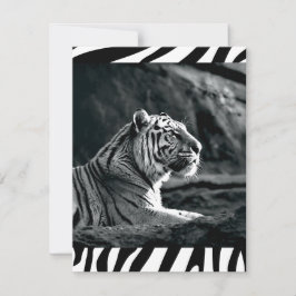 Svartvit tiger julkort