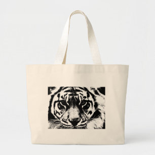 Svartvit tiger jumbo tygkasse