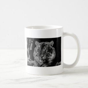 Svartvit tiger kaffemugg