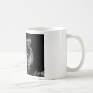 Svartvit tiger kaffemugg
