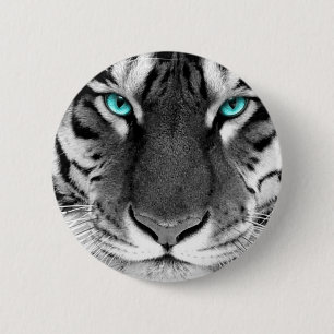 Svartvit tiger knapp
