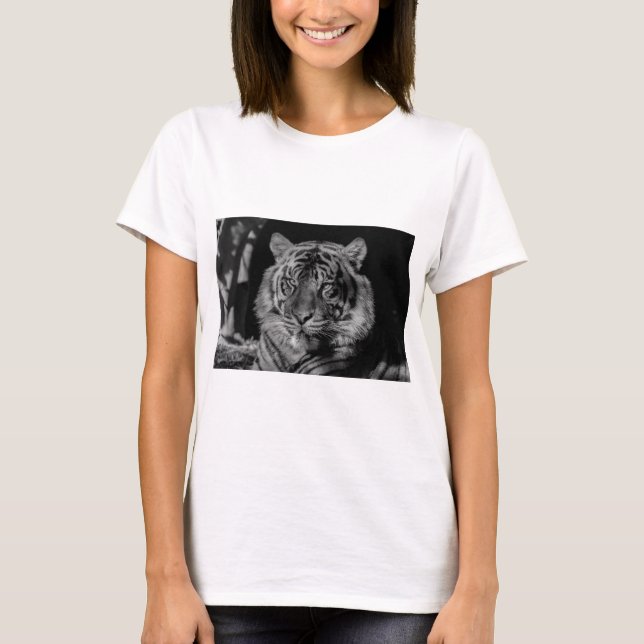 Svartvit tiger t shirt (Framsida)