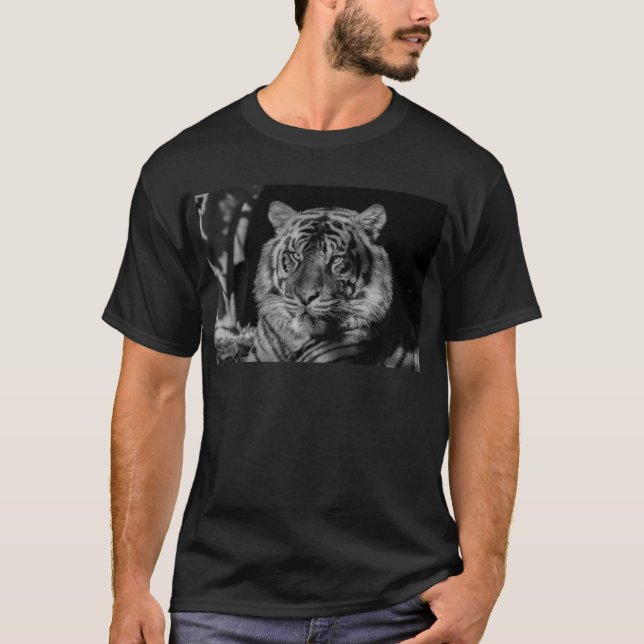 Svartvit tiger t-shirt (Framsida)