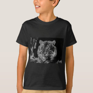 Svartvit tiger tee