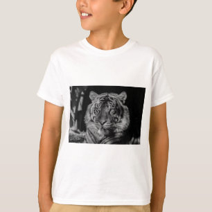 Svartvit tiger tee shirt