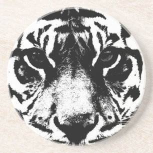 Svartvit tiger underlägg sandsten
