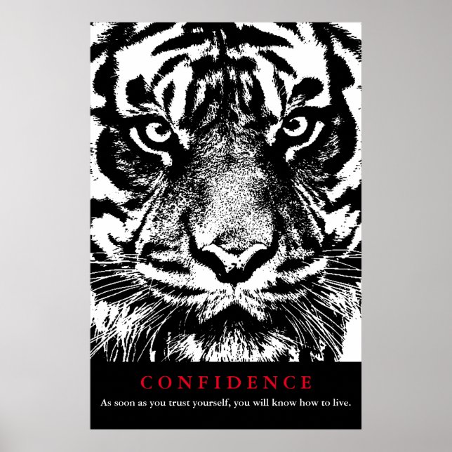 Svartvit tigerkonfidensintervall, citattecken insp poster (Framsidan)
