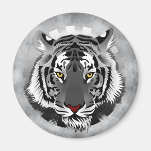 Svartvit tigger magnet