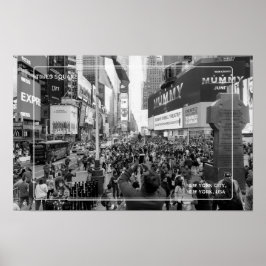 Svartvit Times Square Poster