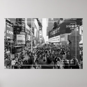 Svartvit Times Square Poster