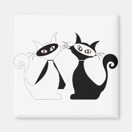 Svartvit Toppen Magnet