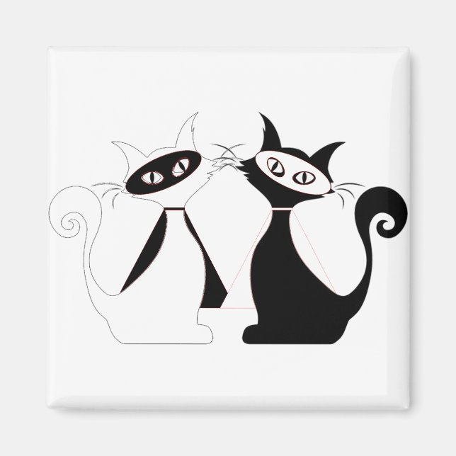 Svartvit Toppen Magnet (Framsidan)