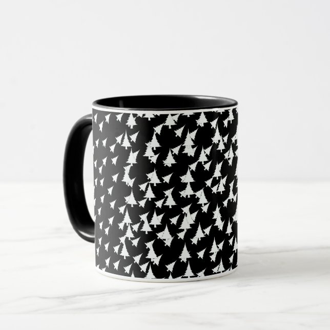 Svartvit Träd Combo Mugg (Framsida vänster)