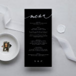 Svartvit, traditionell Elegant, Monogram Meny<br><div class="desc">slimmad meny som matchar samlingen *om du vill ha fler pappra alternativ kan den här designen överföras till ett slimmat program *eller kontakta mig om du vill ha mer hjälp</div>