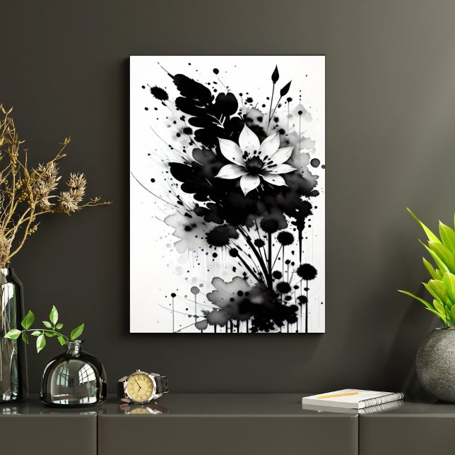 Svartvit Trendig i Bläck Modern konst Poster (Skapare uppladdad)
