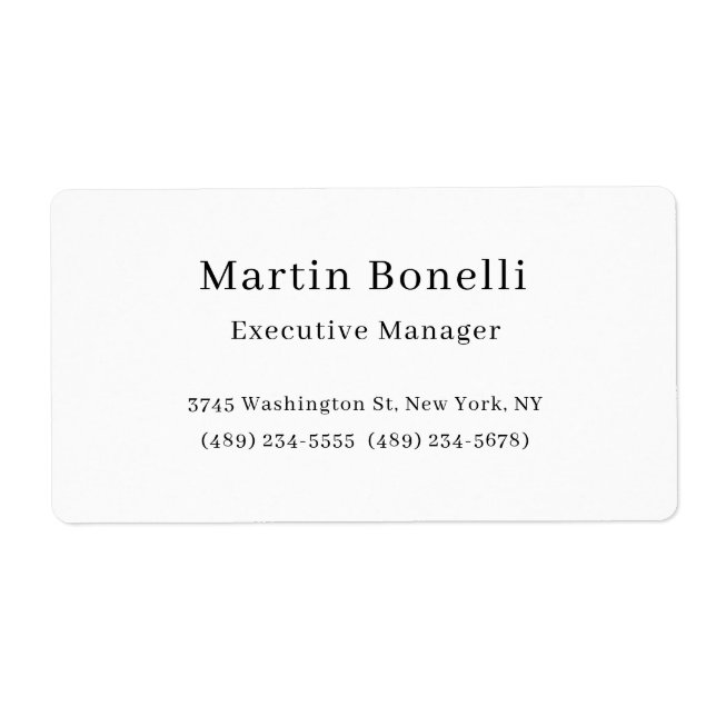 Svartvit Trendig - minimalt vanligt vanligt, enkel Fraktsedel (Framsidan)