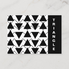 Svartvit triangel Chevron Rand Visitkort