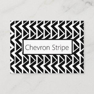 Svartvit triangel Chevron Rand Visitkort
