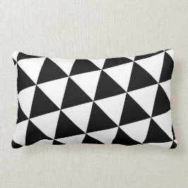 Svartvit triangel Geometric Mönster Lumbarkudde