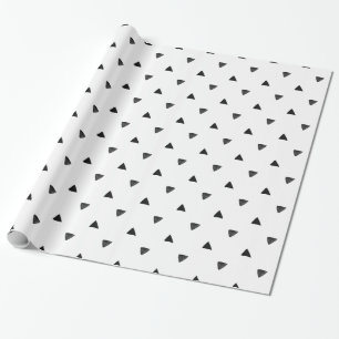 Svartvit triangelhand plockade presentpapper