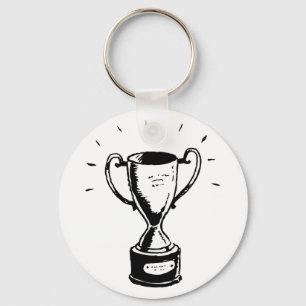 Svartvit trofé Keychain Nyckelring