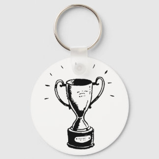 Svartvit trofényckelkedja nyckelring
