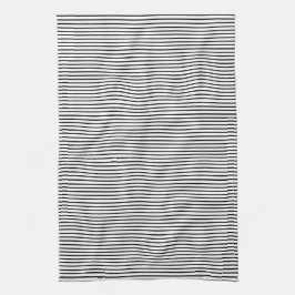 Svartvit tunn handduk i Streck Kökshandduk