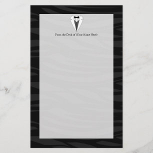 Svartvit Tuxedo Brevpapper