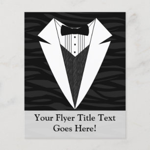 Svartvit Tuxedo Flygblad