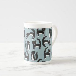 Svartvit Tuxedo-katter Benporslin Mugg