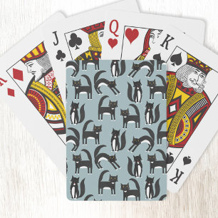 Svartvit Tuxedo-katter Casinokort