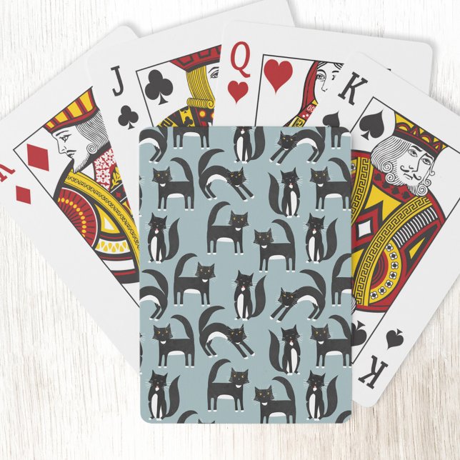 Svartvit Tuxedo-katter Casinokort (Black and white tuxedo cat pattern playing cards)