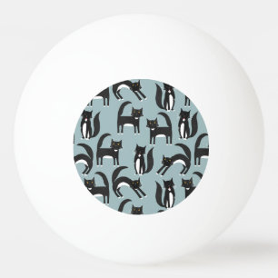 Svartvit Tuxedo-katter Pingisboll