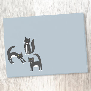 Svartvit Tuxedo-katter Post-it Block