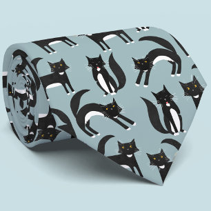 Svartvit Tuxedo-katter Slips