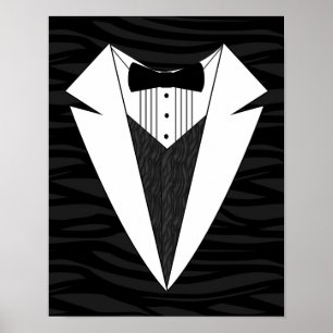 Svartvit Tuxedo Poster