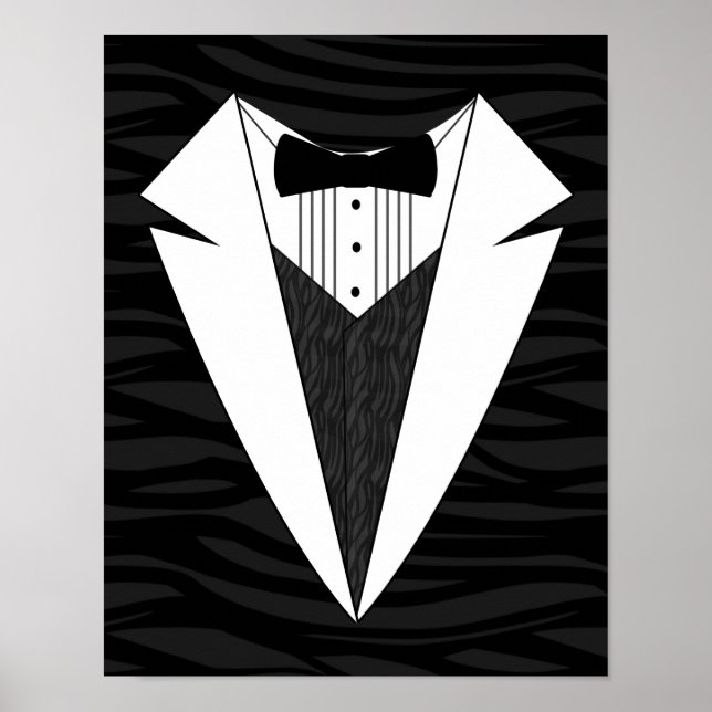 Svartvit Tuxedo Poster (Framsidan)