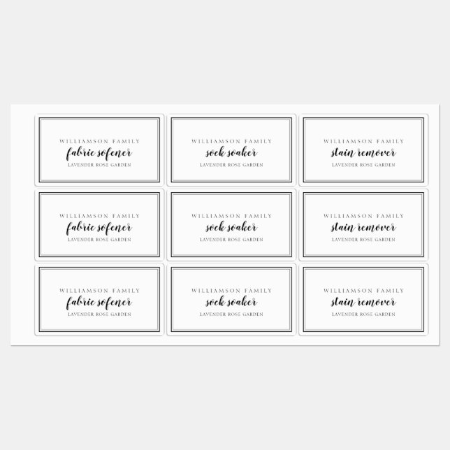 Svartvit tvätt klistermärke (Ark)