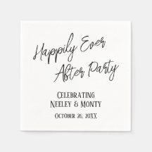 Svartvit typografi lyckligtvis allt efter Party