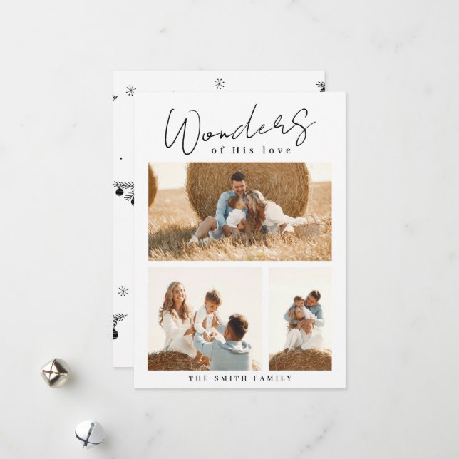 Svartvit underverk av hans Kärlek-fotokort Julkort (Fram/Back In Situ)