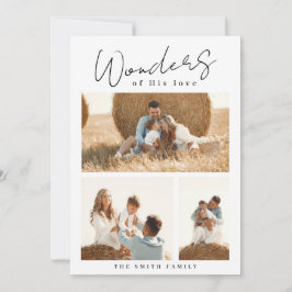 Svartvit underverk av hans Kärlek-fotokort Julkort