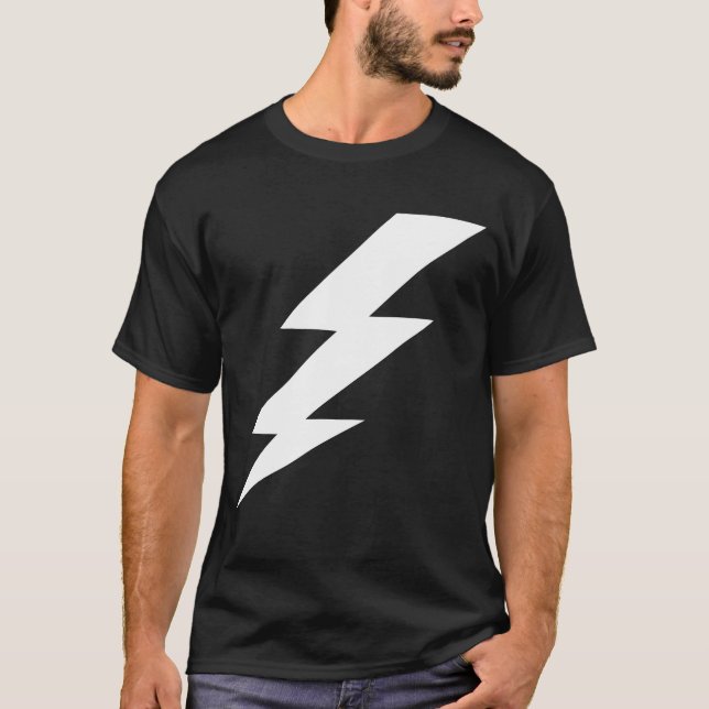 Svartvit, uppskalad T-Shirt (Framsida)
