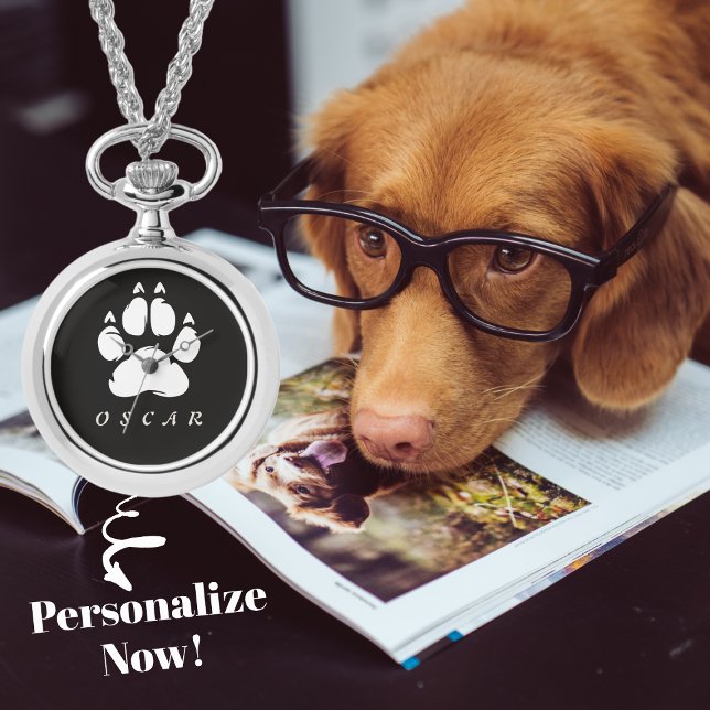 Svartvit utskrift med Pets Namn Armbandsur (Skapare uppladdad)